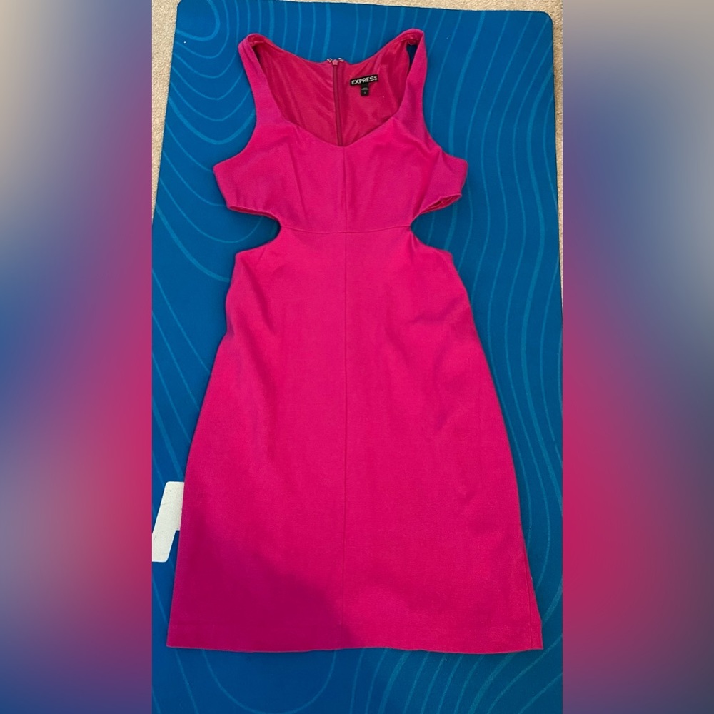 Express - side cut out dress, centerback zipper